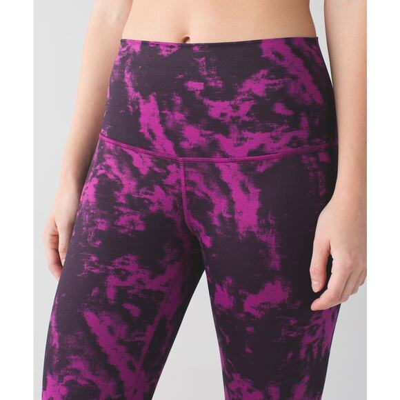 Lululemon Wunder Under Pant Legging Luon Breezie Regal Plum Black- Size: 4 - Picture 6 of 11